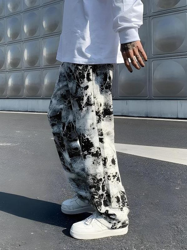 Spray Paint Straight Leg Jeans