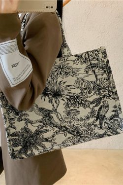 Spring New Jacquard Embroidered Large Capacity Handbag