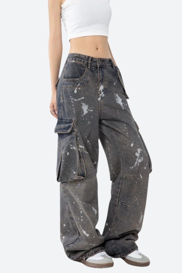 Stained Cargo Jeans
