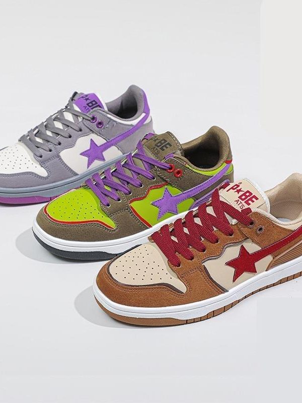 Star Embroidered Multicolor Sneakers