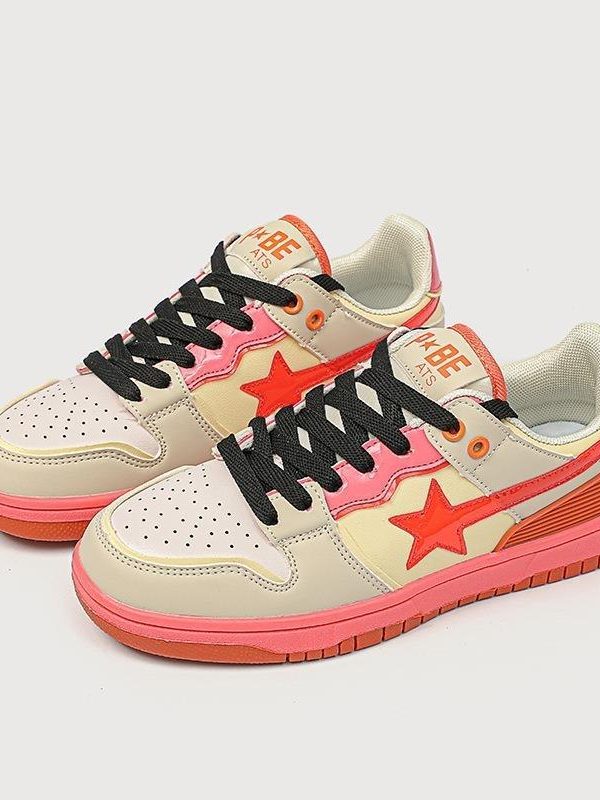 Star Embroidered Multicolor Sneakers