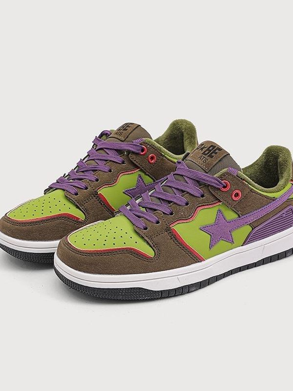 Star Embroidered Multicolor Sneakers