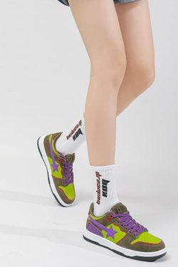 Star Embroidered Multicolor Sneakers