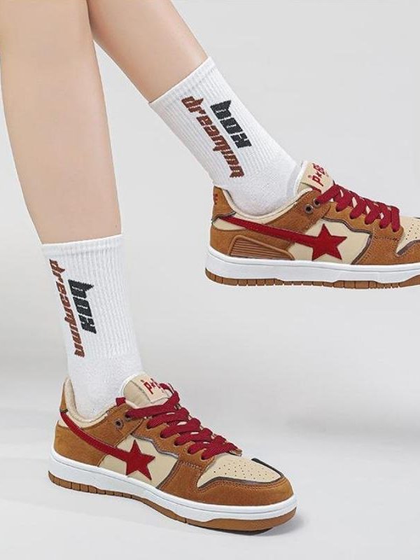 Star Embroidered Multicolor Sneakers
