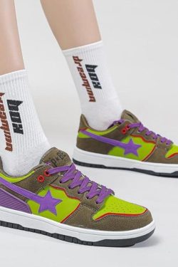 Star Embroidered Multicolor Sneakers