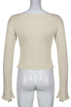 Star Embroidery Knitted Top