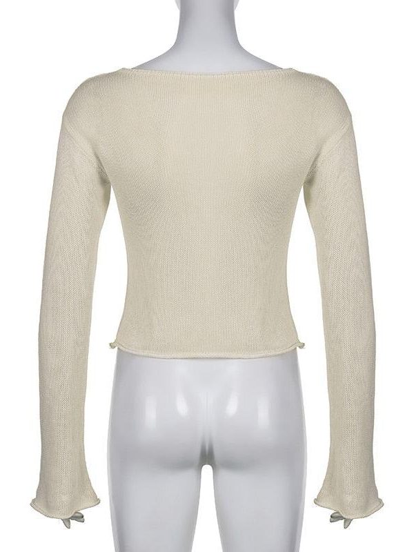 Star Embroidery Knitted Top