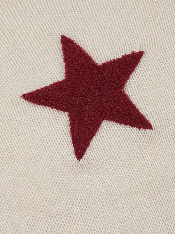Star Embroidery Knitted Top