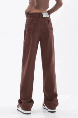 Star Pockets Wide Leg Jeans