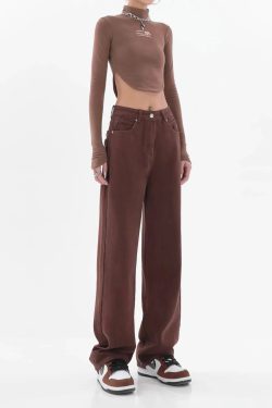 Star Pockets Wide Leg Jeans
