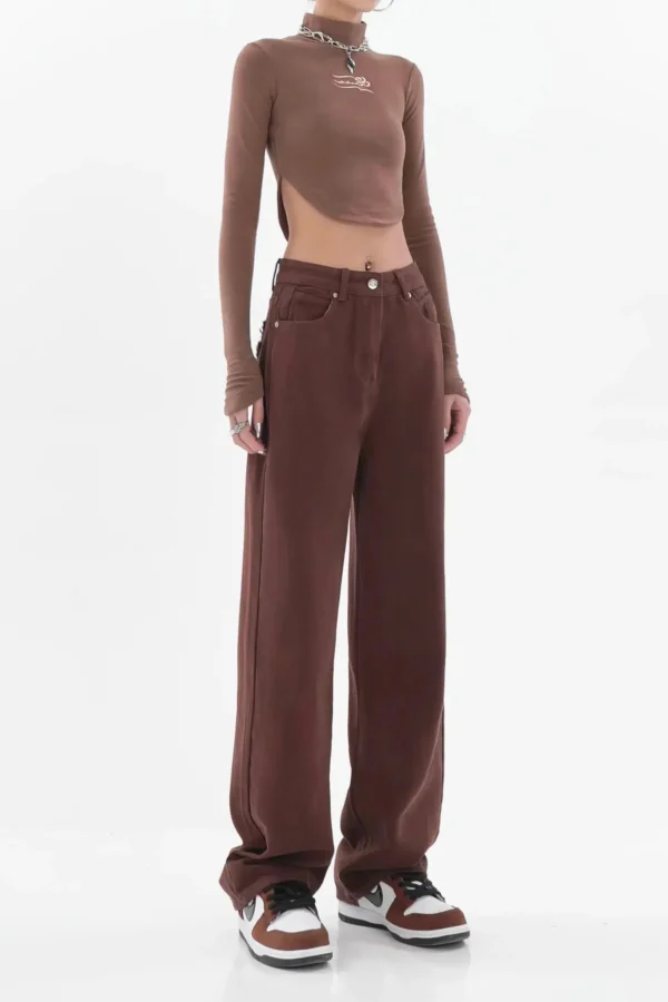 Star Pockets Wide Leg Jeans