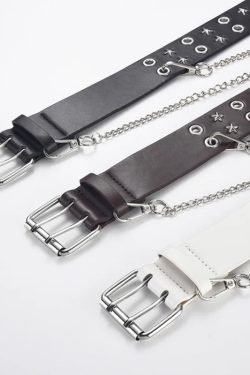 Star Studded Belt with Chain