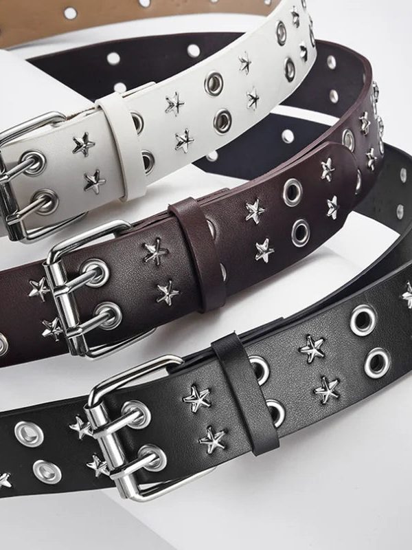 Star Studded Belt with Chain