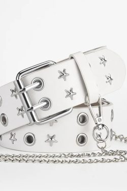 Star Studded Belt with Chain