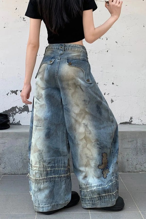 Stitch Baggy Jeans
