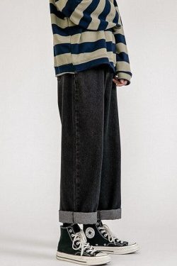 Straight Leg Mid Rise Baggy Jeans