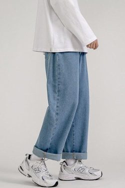 Straight Leg Mid Rise Baggy Jeans