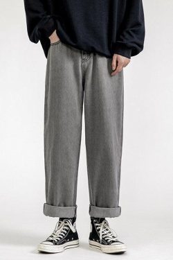 Straight Leg Mid Rise Baggy Jeans