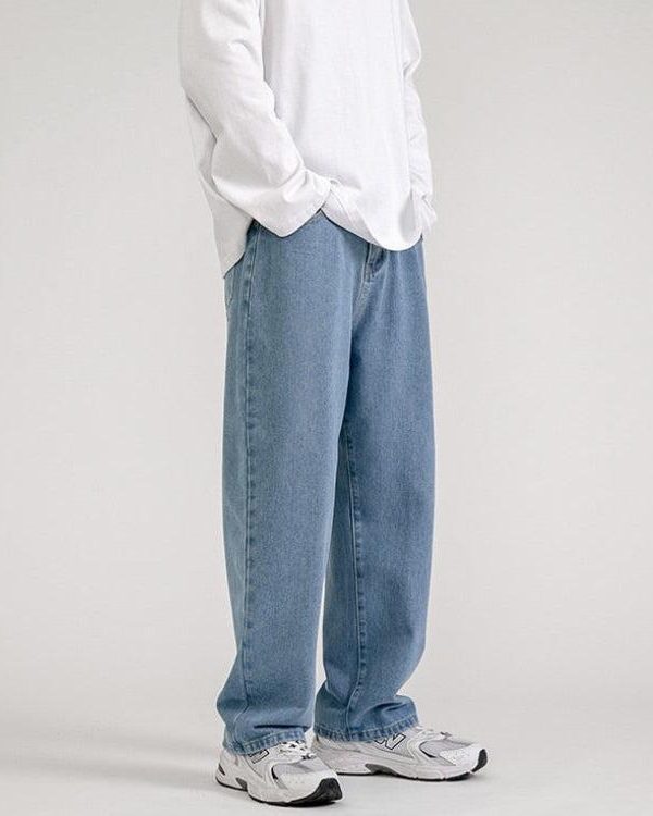 Straight Leg Mid Rise Baggy Jeans