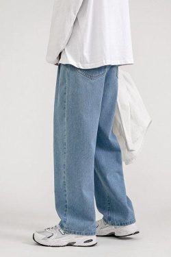 Straight Leg Mid Rise Baggy Jeans