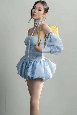 Strapless Bubble Mini Dress