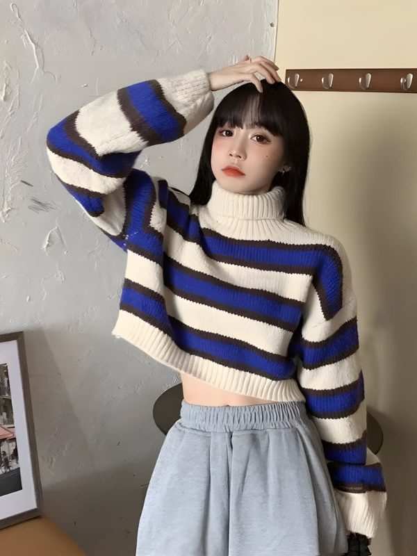 Striped Cropped Sweater