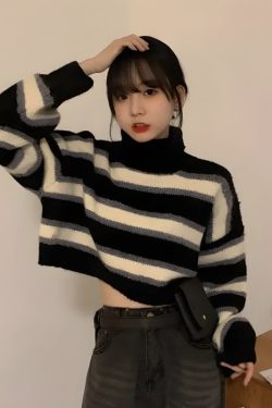 Striped Cropped Sweater