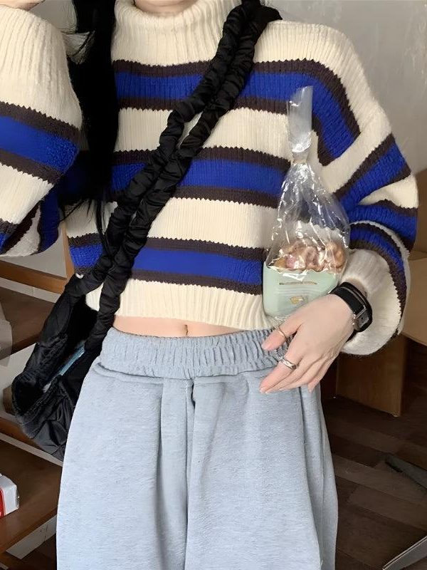 Striped Cropped Sweater