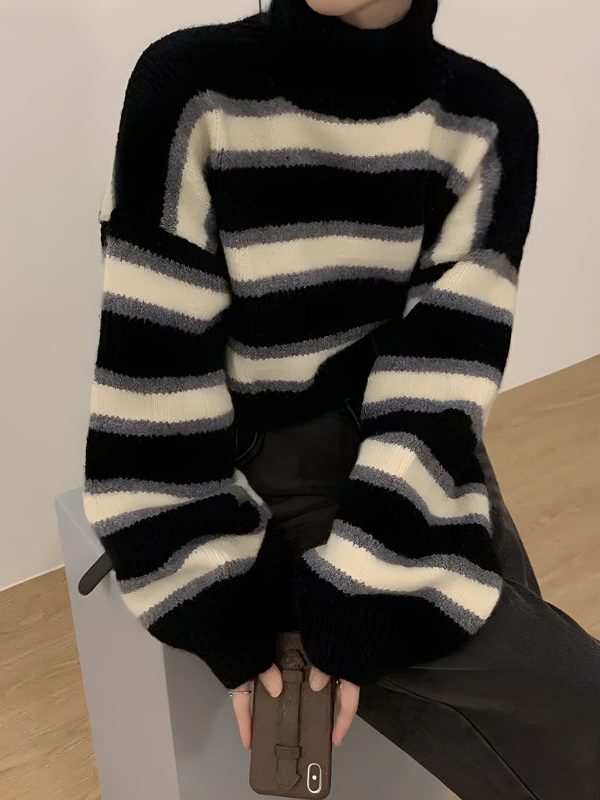 Striped Cropped Sweater