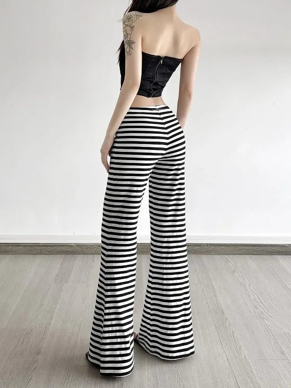 Striped Flare Sweatpants