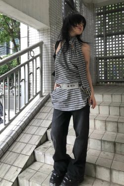 Striped Halter Neck Mini Dress