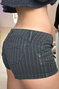 Striped Micro Shorts