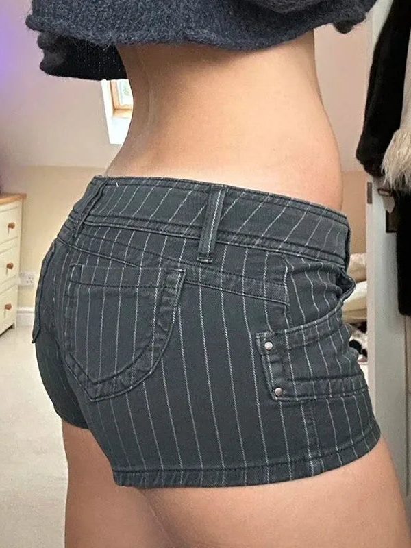 Striped Micro Shorts