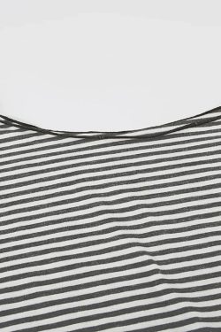 Striped Neck Tie Top