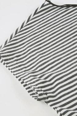 Striped Neck Tie Top