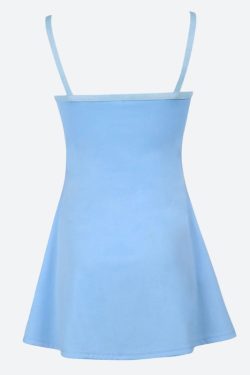 Striped Patch Satin Mini Dress