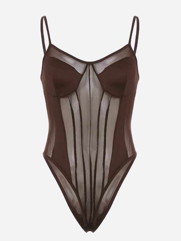 Striped Sheer Bodysuit