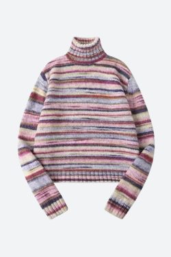 Striped Turtleneck Sweater