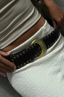Studded Buckle Belt