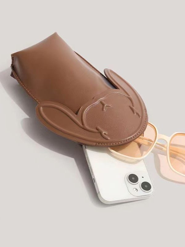 Style Brown Cartoon Faux Leather Messenger Bag