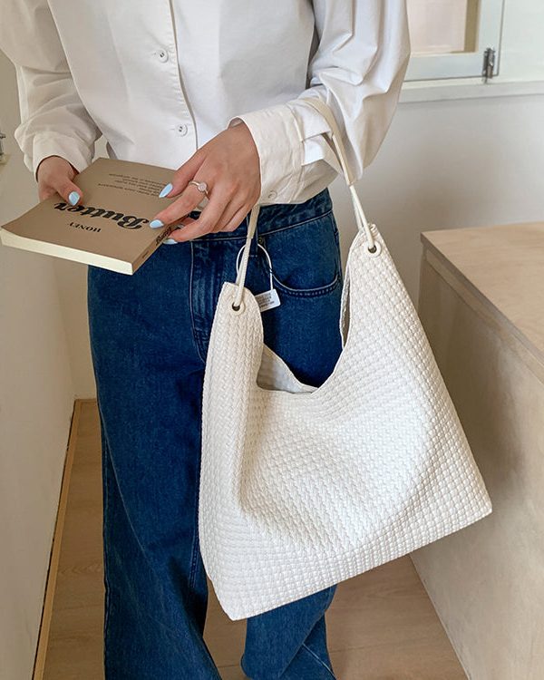 Style Brown Faux Leather Large Capacity Shoulder Bag