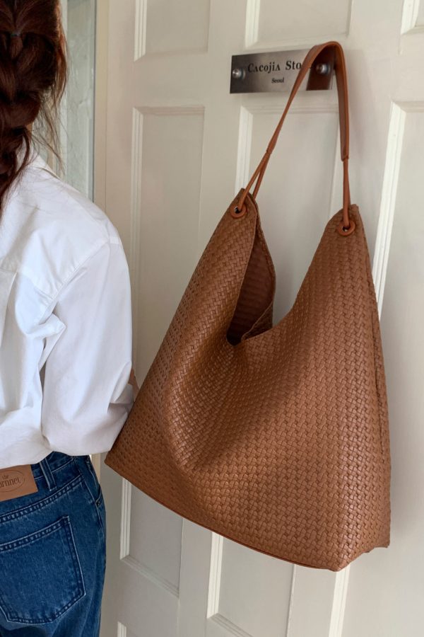 Style Brown Faux Leather Large Capacity Shoulder Bag