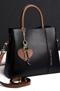 Style Green Versatile Large Capacity Leather Tote Handbag