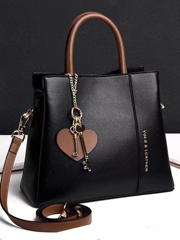 Style Green Versatile Large Capacity Leather Tote Handbag