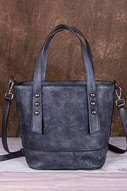 Style Grey Floral Paitings Calf Leather Messenger Bag