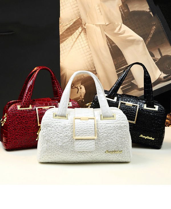 Style Mulberry Alligator Pattern Durable Faux Leather Tote Handbag