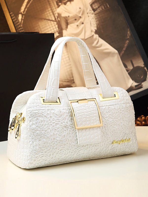 Style Mulberry Alligator Pattern Durable Faux Leather Tote Handbag