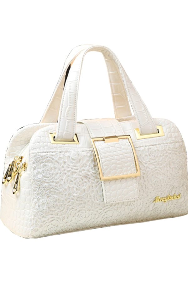 Style Mulberry Alligator Pattern Durable Faux Leather Tote Handbag