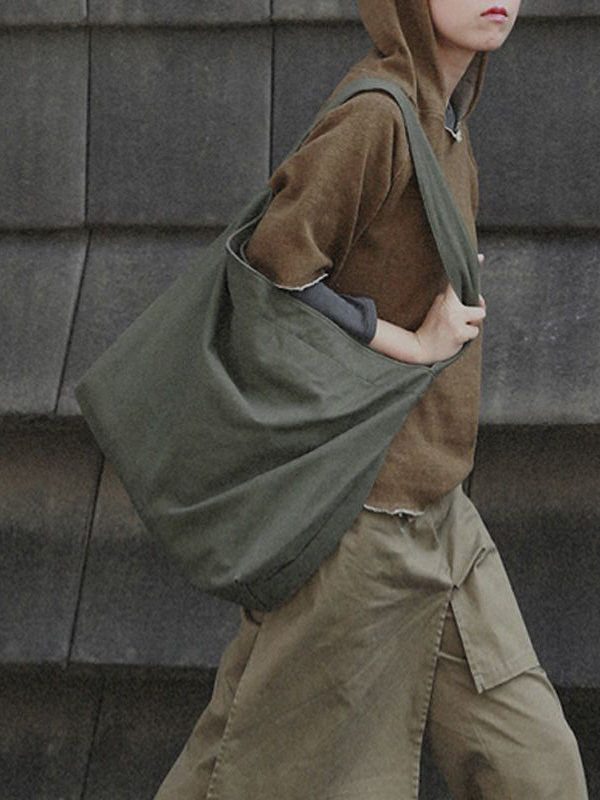 Stylish Army Green Vintage High-capacity Canvas Satchel Handbag Messenger Bag