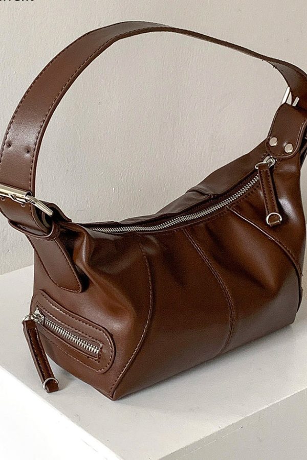 Stylish Black Solid Durable Faux Leather Shoulder Bags